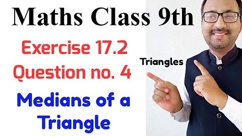 Chapter 17 Exercise 17.2 Class 9 Question no. 4 Math PTB II How to Construct Medians of a Triangle.