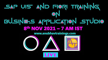 SAP UI5 and Fiori Training on Business Application Studio | LIVE Batch 8th NOV 2021 | 7 AM IST
