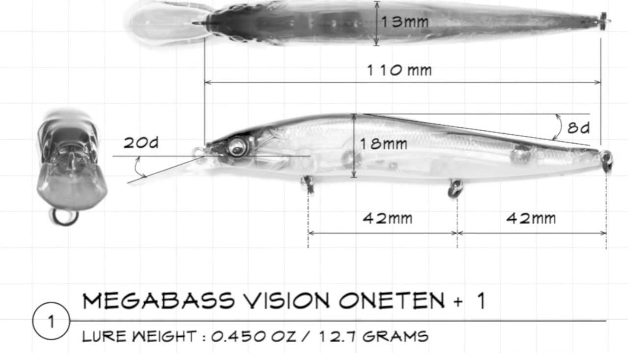 Megabass Vision OneTen 110 Plus One Magnum FX Square Bill Down Eye