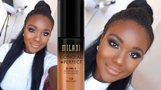 Milani 2 In 1 Foundation Review & Demo I Flawless Drugstore Foundation Routine 2016