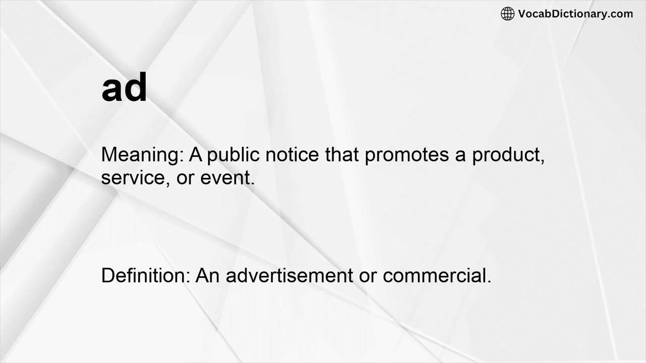 ad Meaning
