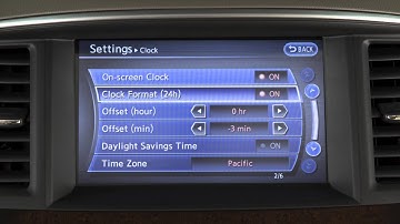 2016 Infiniti QX60 HEV-  Setting the Clock