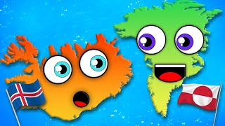 Learn About The Countries Of Iceland & Greenland! | Countries Of The World For Kids | KLT Geography by KLT Geography 5,251 views 2 months ago 2 minutes, 26 seconds