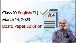 Class 10 English (FL) 14 March 2023 Board Paper Solution | Harsh Barasiya screenshot 3