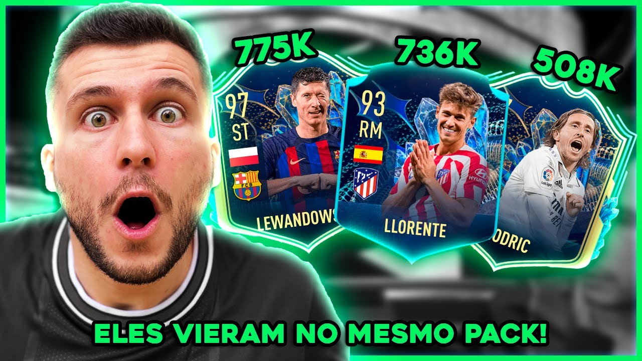 MEU DEUS!! EU TIREI LEWA, LLORENTE E MODRIC NO MESMO PACK!!! UM LUCRO DE 2 MILHÕES!!! FIFA 23 - UT