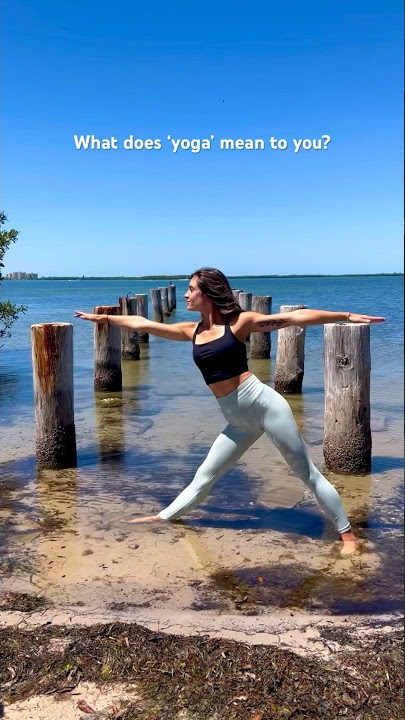 What does yoga mean to you? 🧘🏼‍♀️ #yoga #trianglepose #unity #shorts
