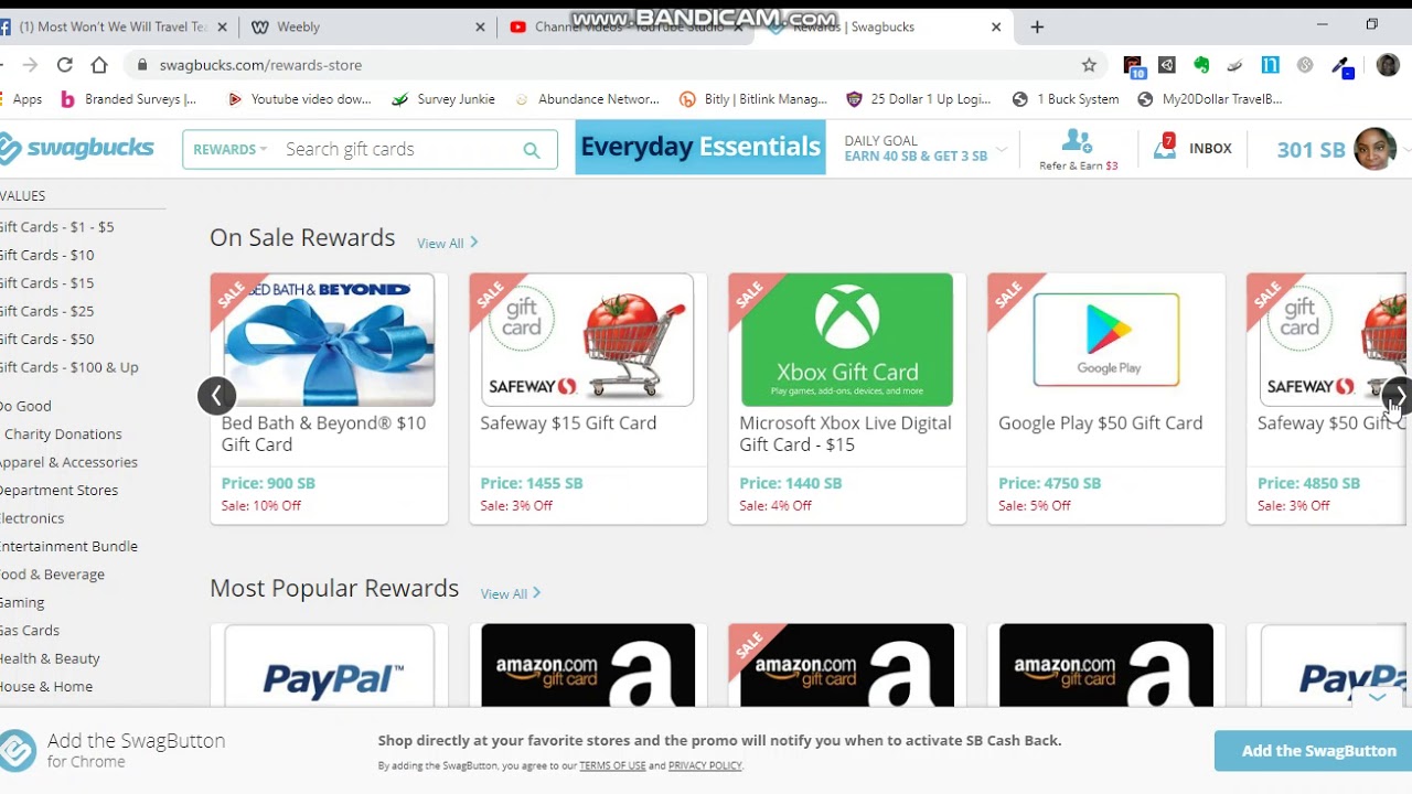 EARN WITH SWAGBUCKS PLUS FREE GIFTS YouTube