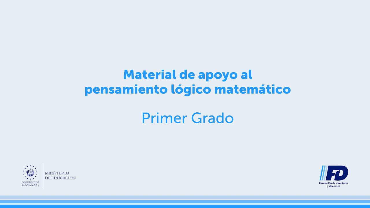 Material de apoyo al pensamiento lógico matemático Primer Grado