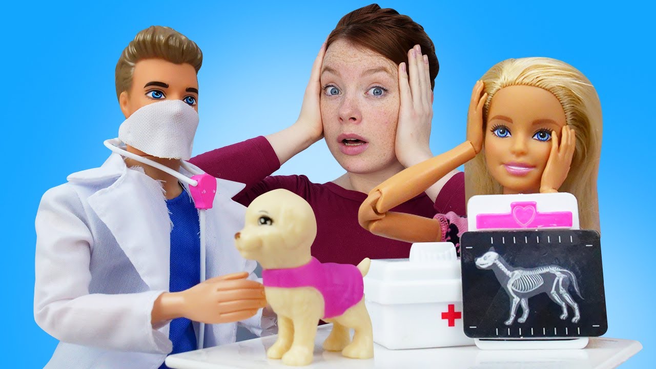 Spielspass Mit Barbie Und Irene Barbie Geht Zum Tierarzt Puppen Video Fur Kinder Youtube