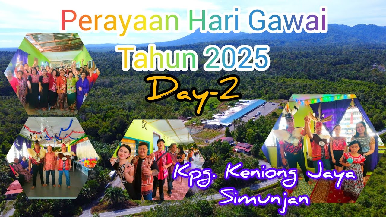 Hari Gawai 2025 Day-2 @ Kpg. Keniong Jaya 2025 / Tarian Ngajat / Music Traditional Apu..Rami you.u.u