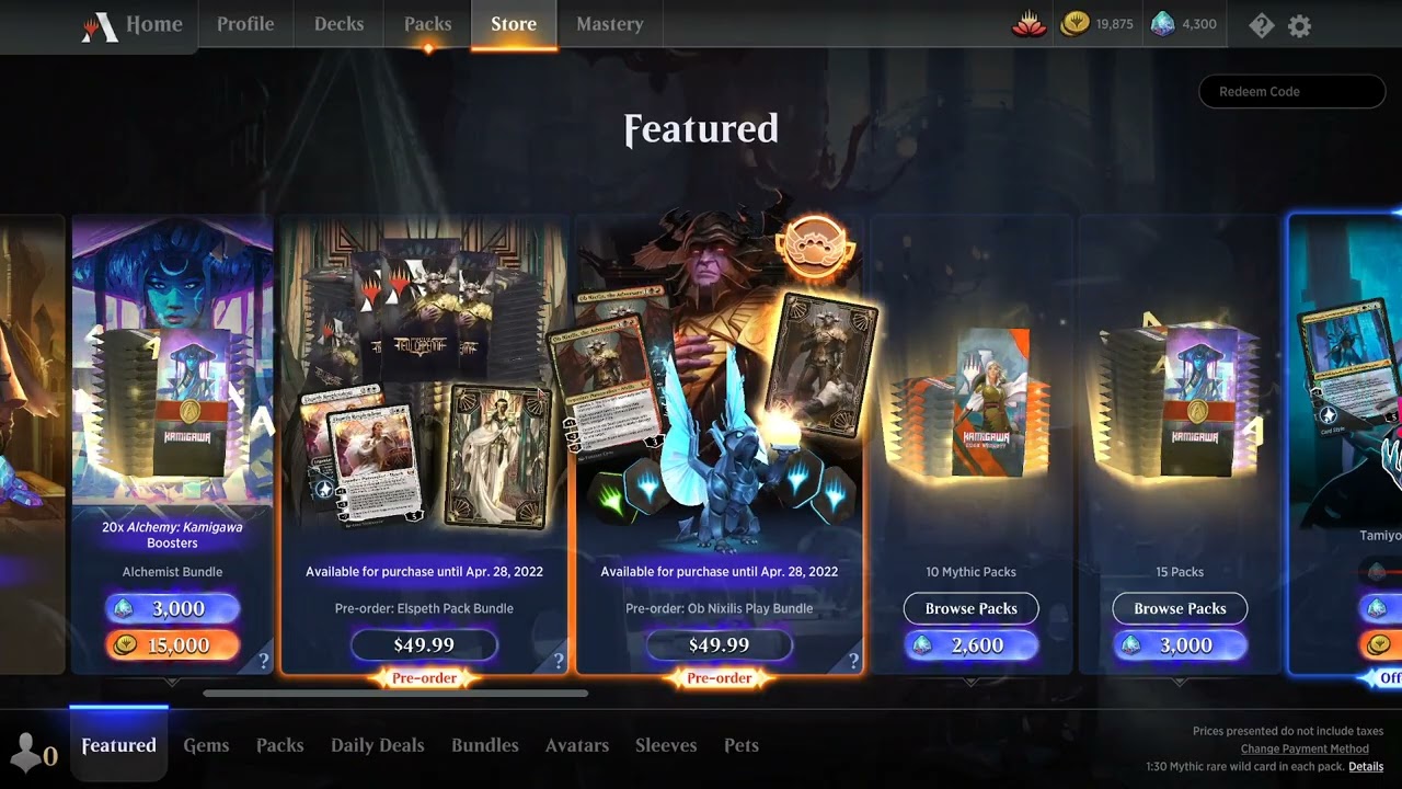 apparently, you can do this on magic arena