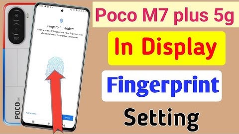 Poco m7 plus 5g fingerprint screen lock | fingerprint lock setting in Poco m7 plus 5g | pattern lock