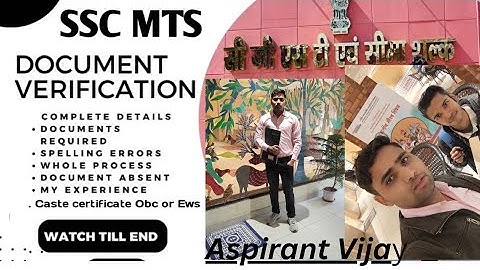 🎯 SSC MTS 2024 DV Experience SSC MTS Document Verification Details #sscmts2024 #sscmtsdv