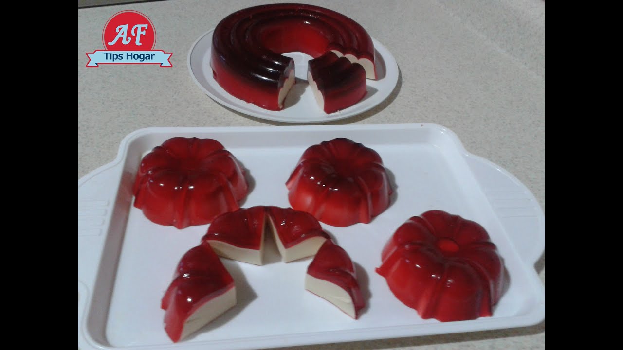 gelatina de philadelphia forrada de gelatina de frambuesas