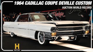 Athlete Statistics AUCTION WORLD RECORD - 1964 Cadillac Coupe DeVille Custom - BARRETT-JACKSON 2022 LAS VEGAS
