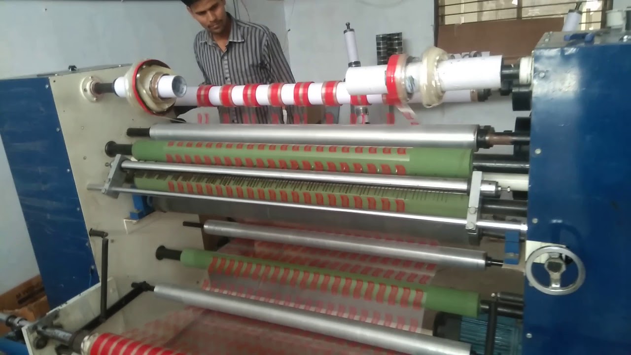 Printed cello tape cutting machine , cello tape making machine