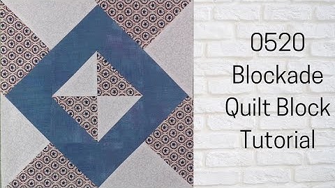 0520 Blockade Quilt Block Tutorial | Block of the Day 2023 | My Quilt of Valor Block #5 | AccuQuilt