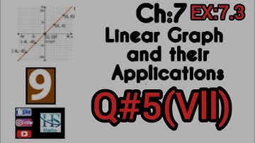 #EX:7.3 #Q 5(Vll) #ch7 #linear graph and their applications #class9 # Sindh textbook #karachi board.