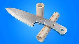 New method! Few people know this simple way to make PVC knife handles.