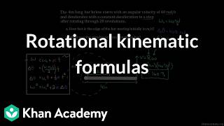 Rotational kinematic formulas | Grade 11 | Physics | NCERT | Khan Academy (IN accent)