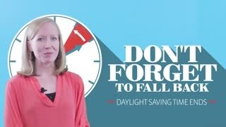 Don't forget to fall back this weekend!