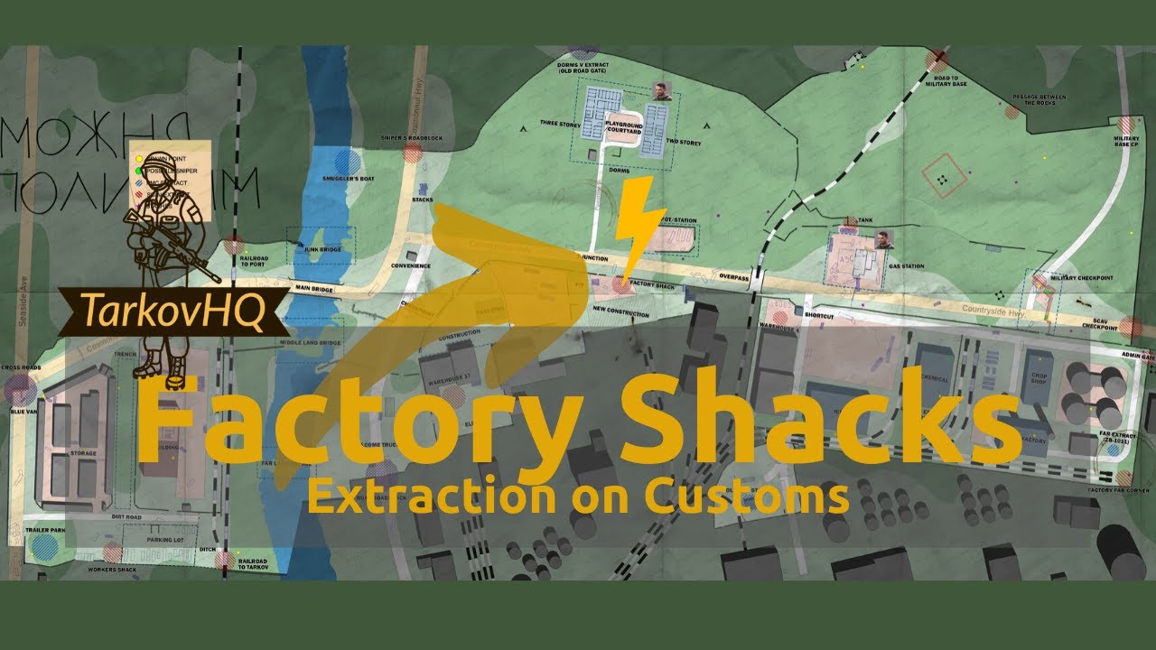 Factory Shacks Extraction Customs Map Escape From Tarkov Youtube