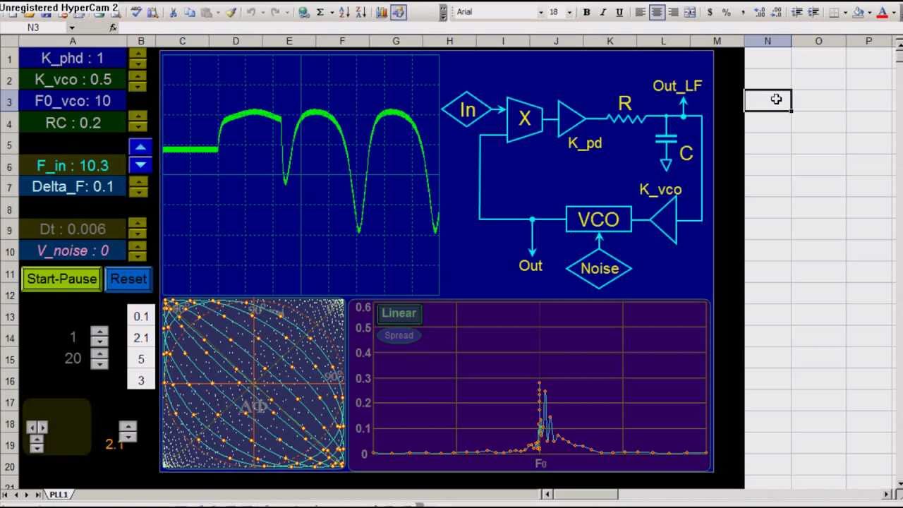 An Animated Phase Locked Loop Model in MS Excel - YouTube