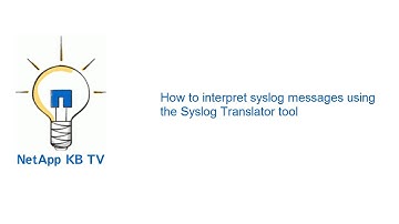 How to interpret syslog messages using the Syslog Translator tool