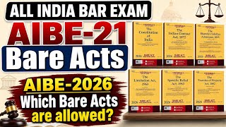 AIBE-21 which Bare acts are allowed ? ALL INDIA BAR EXAM #aibe21 #aibe20cop 