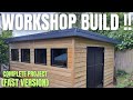 Diy building a workshop from scratch  complete build  fast version