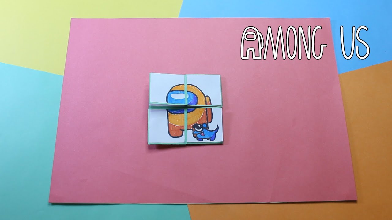 Бесконечная открытка Амонг Ас с питомцами / Among Us Pets transformations / Endless card / Tutorial