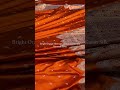 Bright Orange Shade Heritage Weave Mashru Katan Silk Banarasi Saree For queries and bookings