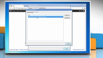 How to change password settings for specific sites in Google™ Chrome on a Windows® 7