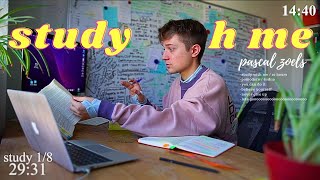 10-HOUR study with me 📚☔️ rain sounds & pomodoro timer 60 & 10