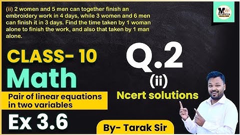 Class 10 Math Exercise 3.6 Question 2 (ii) | CBSE | NCERT solutions | Ex 3.6 | Board Exam 2023