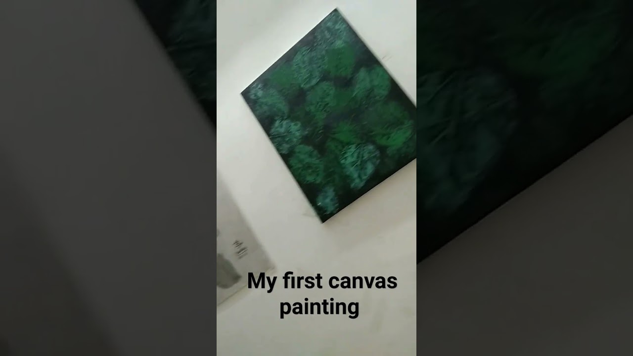 this is my first canvas painting 🖌️🎨