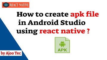 How to create apk file in Android studio using React Native? || in Hindi