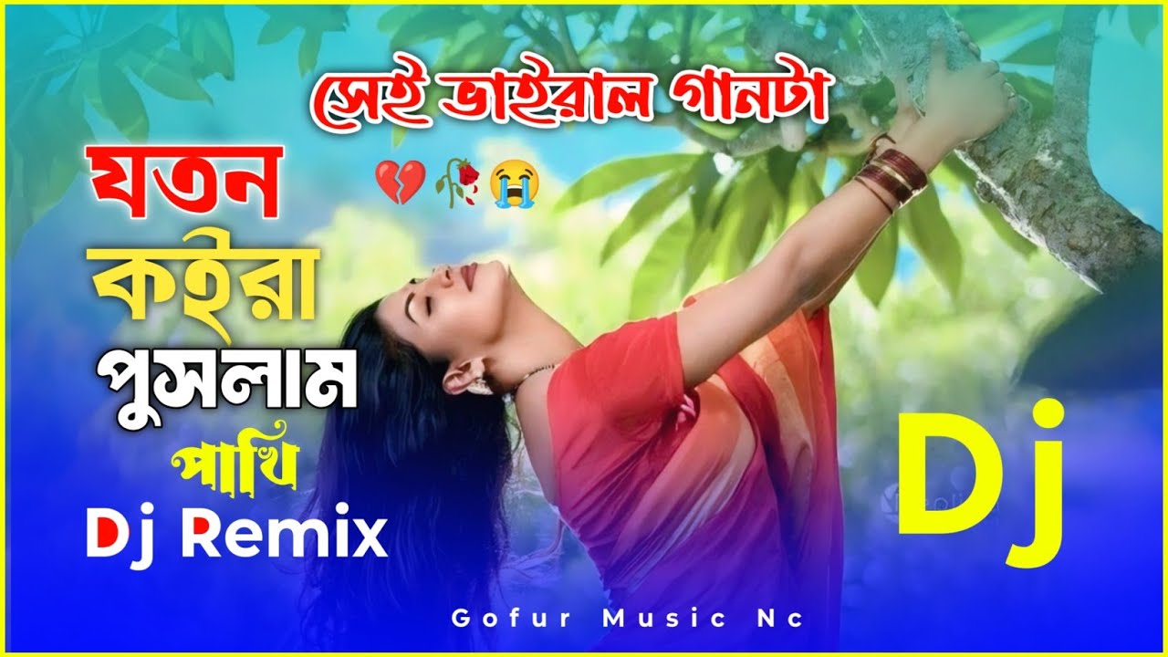 সেই ভাইরাল করা গান🎧 যতন কইরা পুসলাম পাখি ❤️‍🔥 dj 2025ar gaan 💔