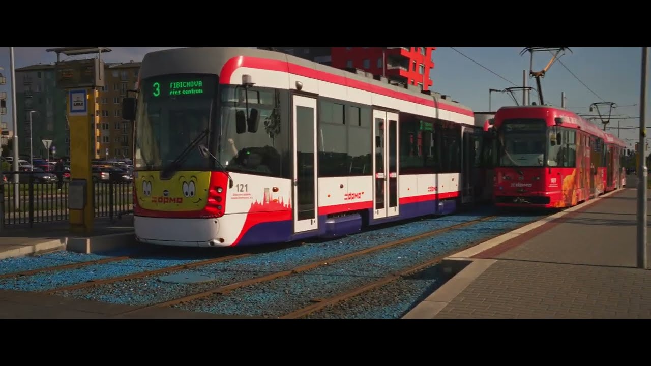Czech Republic, Olomouc, tram 3 ride from U Kapličky to Fibichova