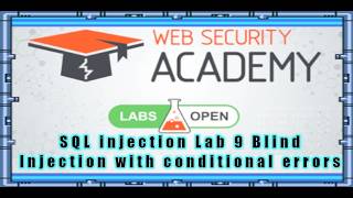 Celebrity SQL injection Lab 9 Blind Injection with conditional errors Profile