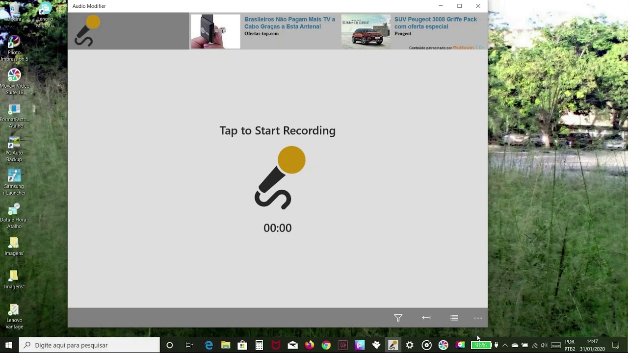Gravando áudio externo no app Audio Modifier 👀👂🎼🎵🎶🎧🔔📱🔊💻🎤👍🖖 - YouTube