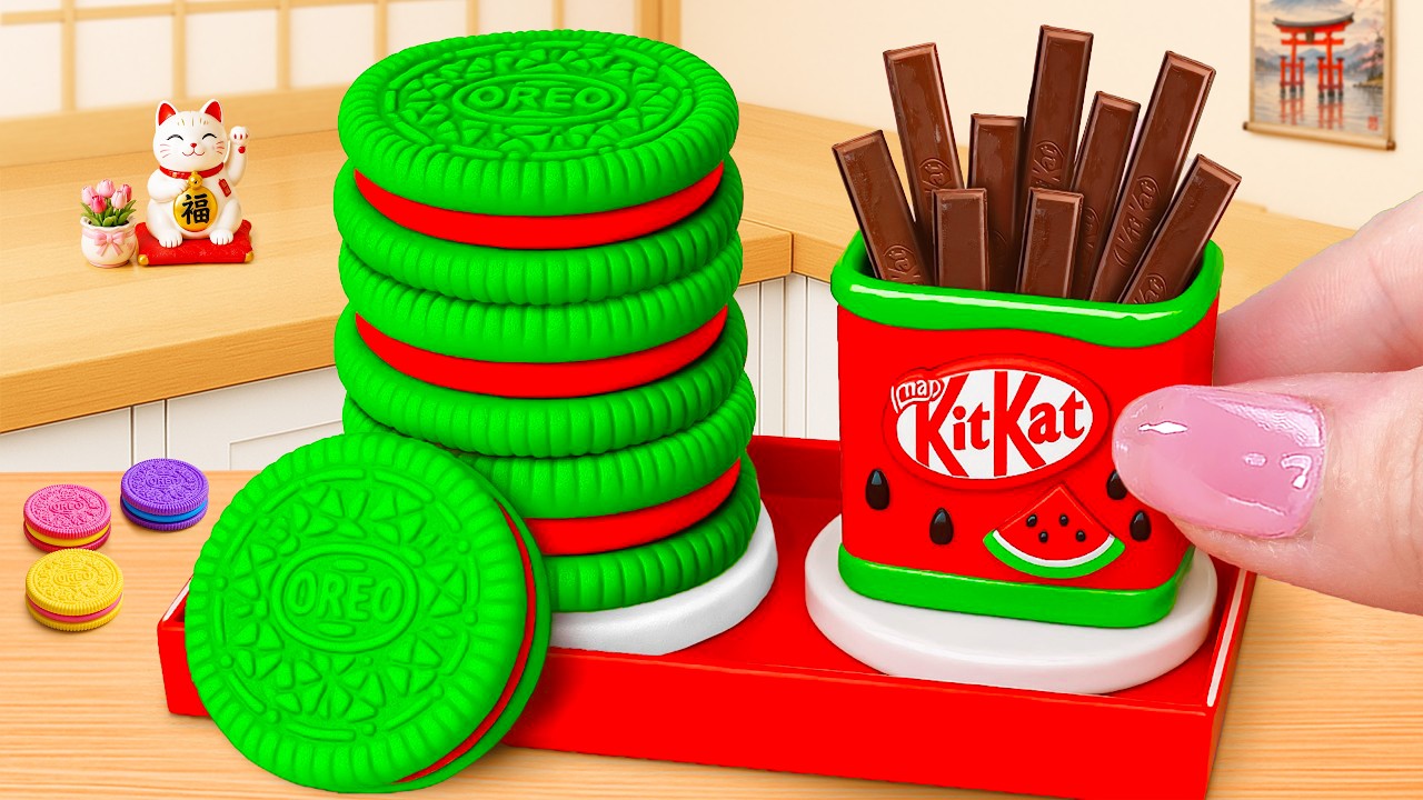 Amazing KITKAT Cake 💕 リラックスできるミニチュアレインボーキット