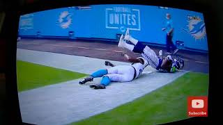 David Moore Taps The Toes In The Corner Of The End Zone For A TD