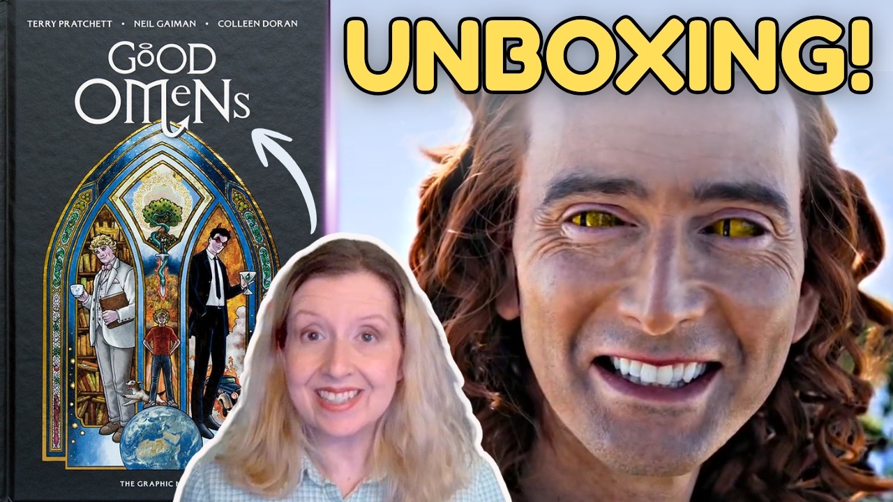 Тикети-бу! Распаковка официального графического романа «Благие знамения» с сувенирами!