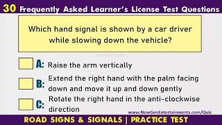 30 Frequently Asked Learners License Test Questions | RTO Exam Practice | Road Signs | India | LLR