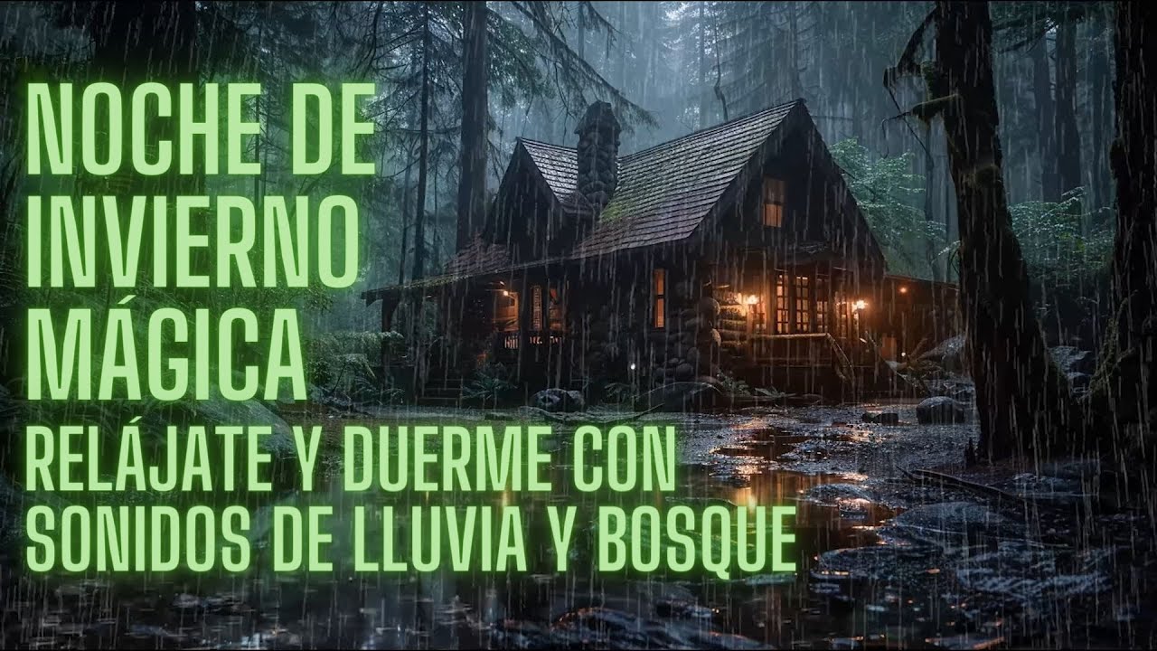 Noche de Lluvia en una Cabaña Aislada | Sonidos de la Naturaleza para ...
