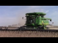 John Deere 9870 STS Combine Harvesting Double Crop Soybeans