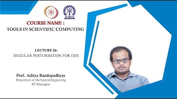 Lecture 26: Regular Perturbation for ODE