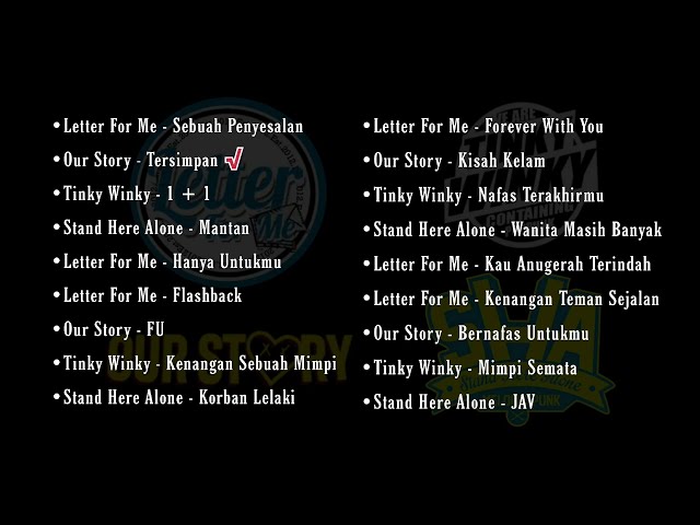 KUMPULAN POP PUNK FULL ALBUM (LETTER FOR ME, OUR STORY, TINKY WINKY, STAND HERE ALONE) class=