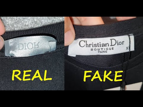 Dior T shirt real vs fake. How to spot fake Christian Dior Tee shirt ...